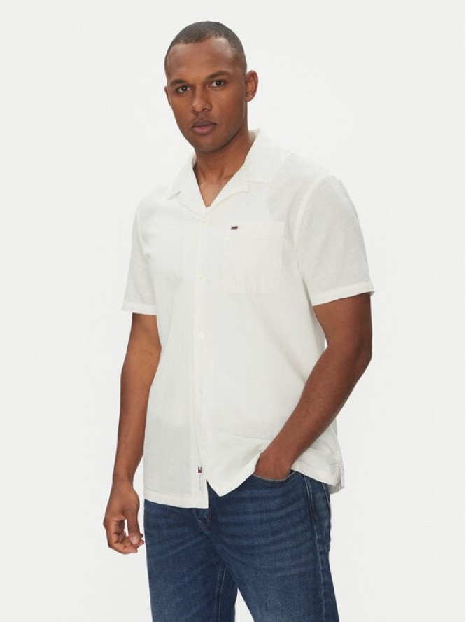 Tommy Jeans Koszula DM0DM20895 Écru Regular Fit