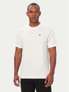 Lacoste T-Shirt TH1197 Beżowy Regular Fit
