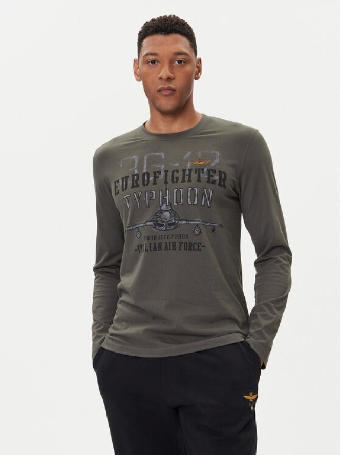 Aeronautica Militare Longsleeve 252TS2477UJ00641 Szary Regular Fit