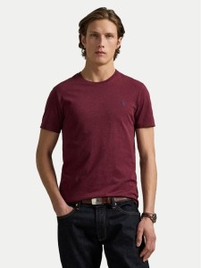 Polo Ralph Lauren T-Shirt 710671438283 Bordowy Custom Slim Fit