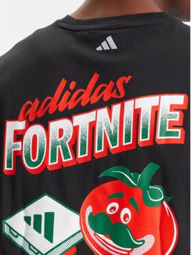 adidas T-Shirt Fortnite Graphic JV7964 Czarny Loose Fit