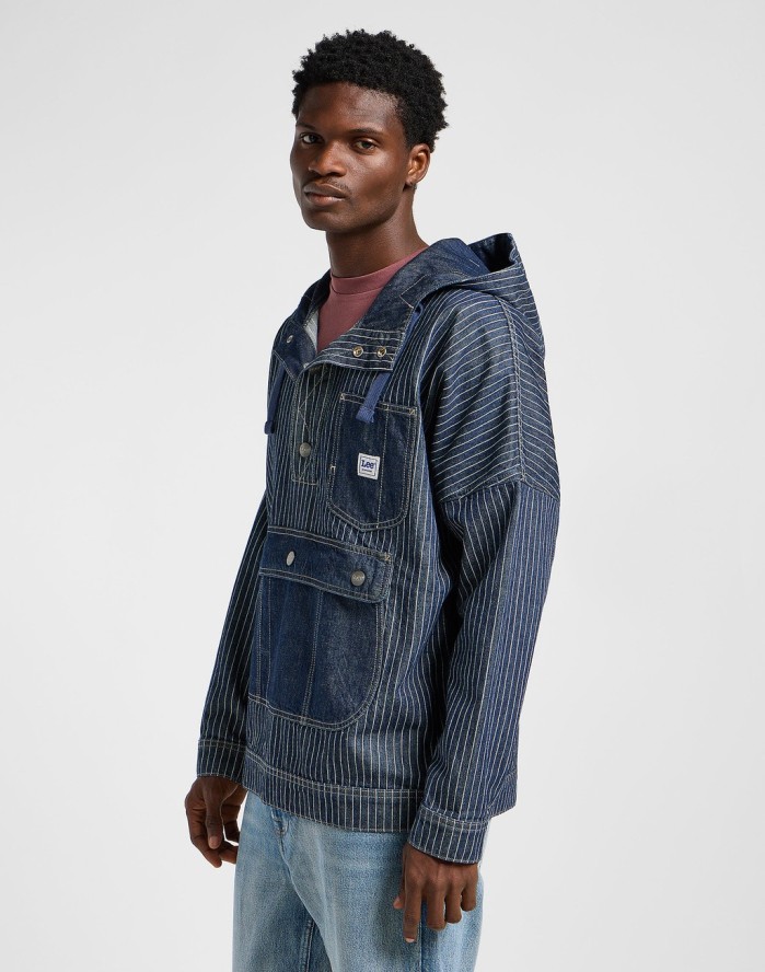 MESKA KURTKA JEANSOWA LEE DENIM ANORAK LAKE EDGE 112364127