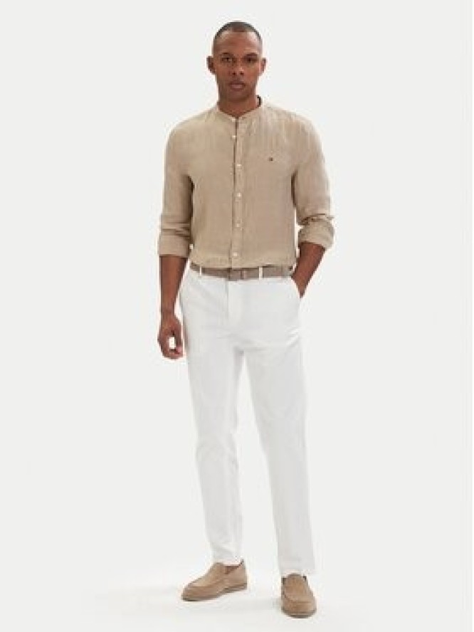 Tommy Hilfiger Koszula MW0MW39271 Beżowy ciemny Slim Fit
