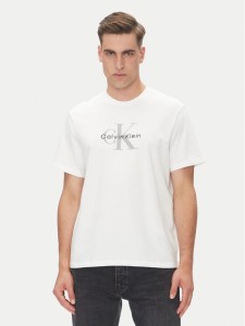 Calvin Klein Jeans T-Shirt Hero Monologo LV04RB862G Biały Regular Fit