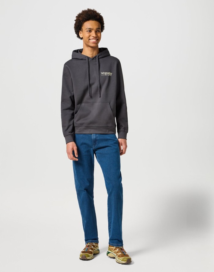 WRANGLER MĘSKIE SPODNIE JEANSOWE FRONTIER BLUE GREY 112355017 W16V017416