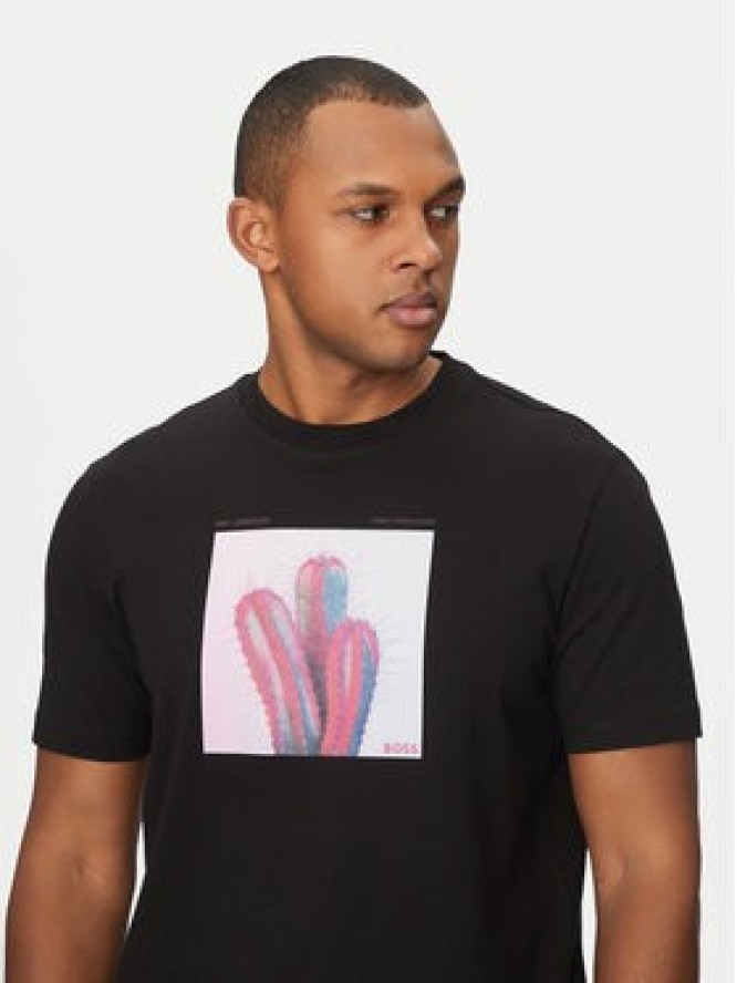 BOSS T-Shirt Te_Mextour 50535079 Czarny Regular Fit