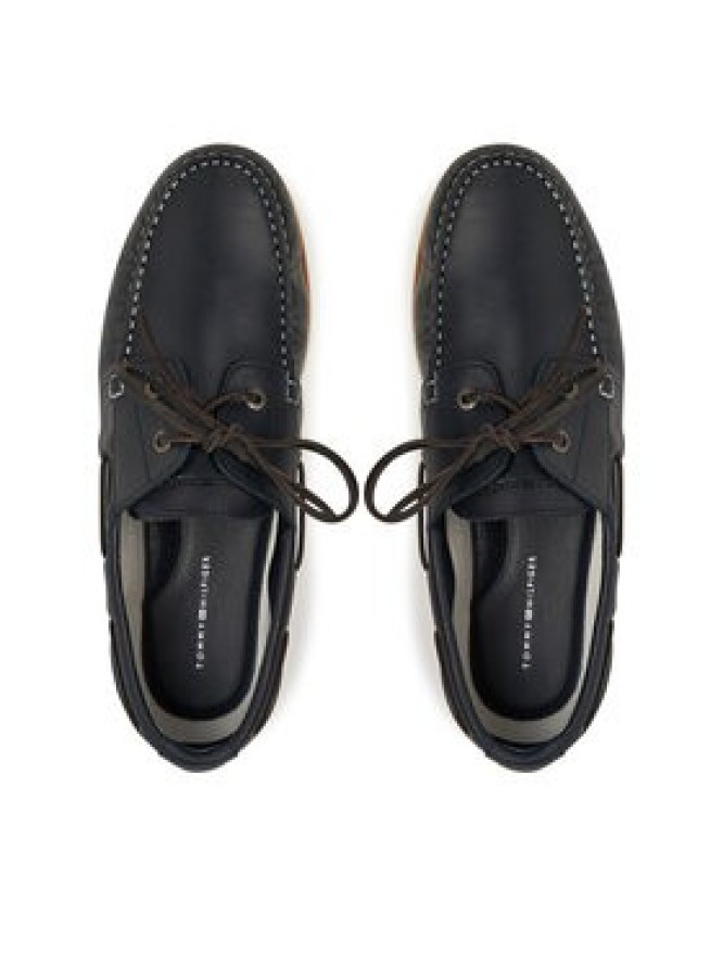 Tommy Hilfiger Półbuty Th Boat Shoe Core Lth FM0FM05569 Granatowy