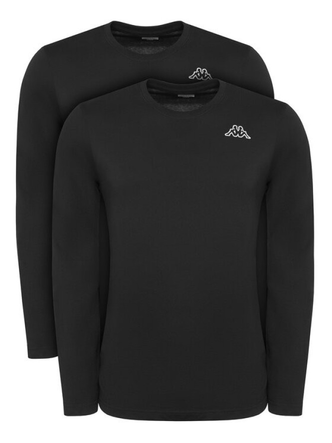 Kappa Komplet longsleeve Logo Saro 37216LW Czarny Regular Fit