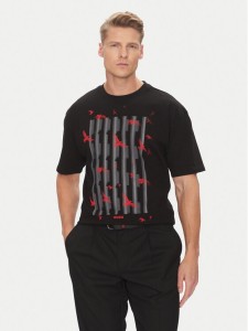 HUGO T-Shirt Digraph 50542581 Czarny Oversize