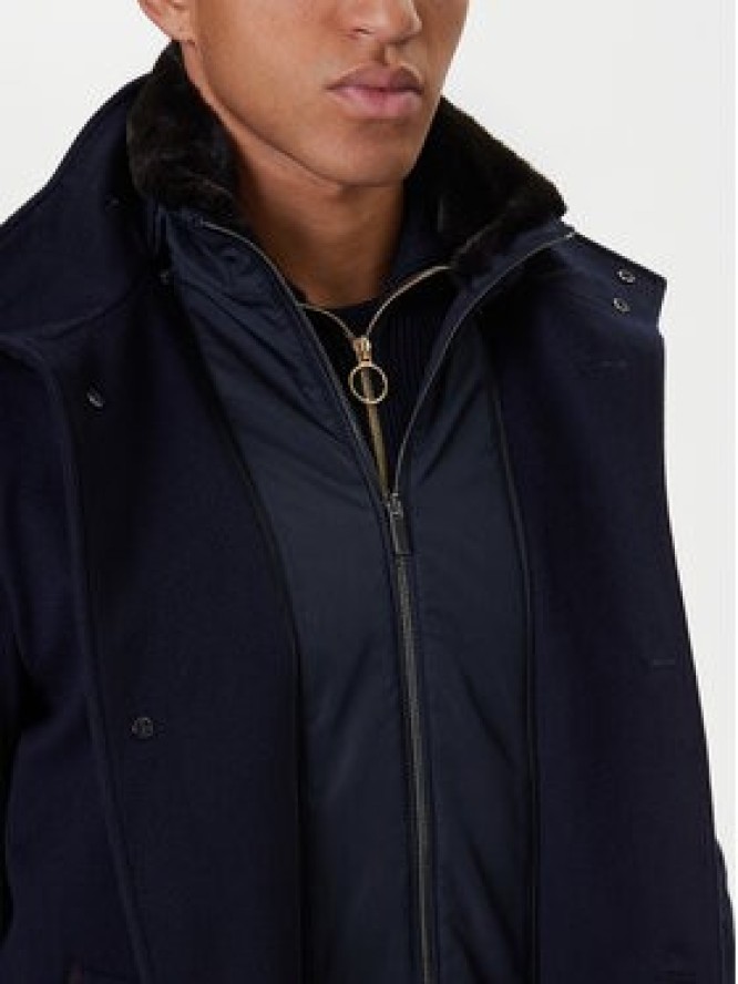 Paul&Shark Płaszcz wełniany 15312418 Granatowy Regular Fit