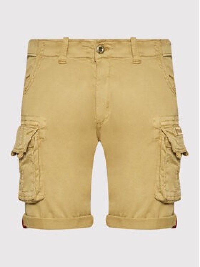 Alpha Industries Szorty materiałowe Crew 176203 Beżowy Regular Fit