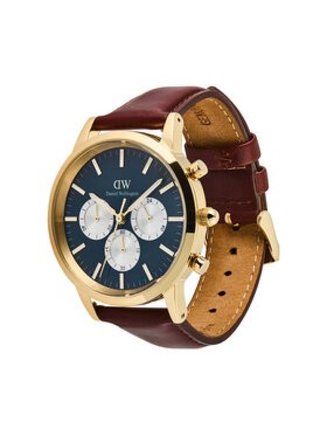 Daniel Wellington Zegarek Iconic Chronograph St Mawes Arctic Panda DW00100875 Brązowy