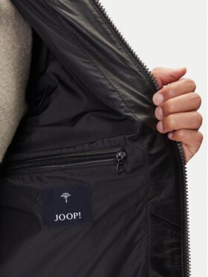 JOOP! Kurtka skórzana 17 Boys 1500150 80000851 Czarny Regular Fit