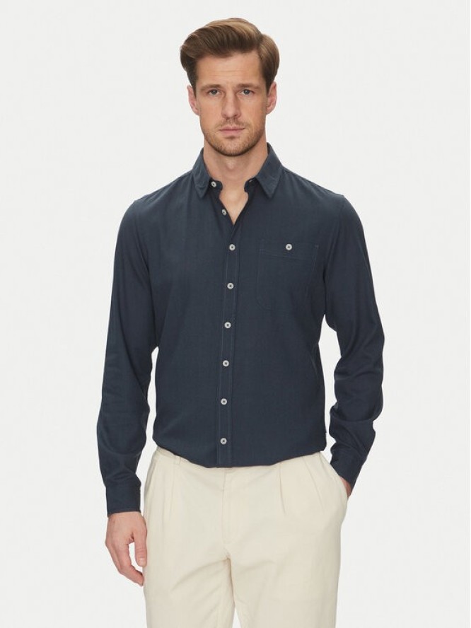 Blend Koszula 20717859 Granatowy Regular Fit