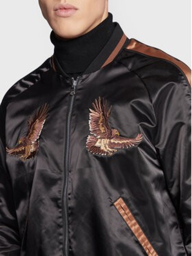 J.Lindeberg Kurtka bomber Eagle Varsity FMOW07327 Czarny Regular Fit