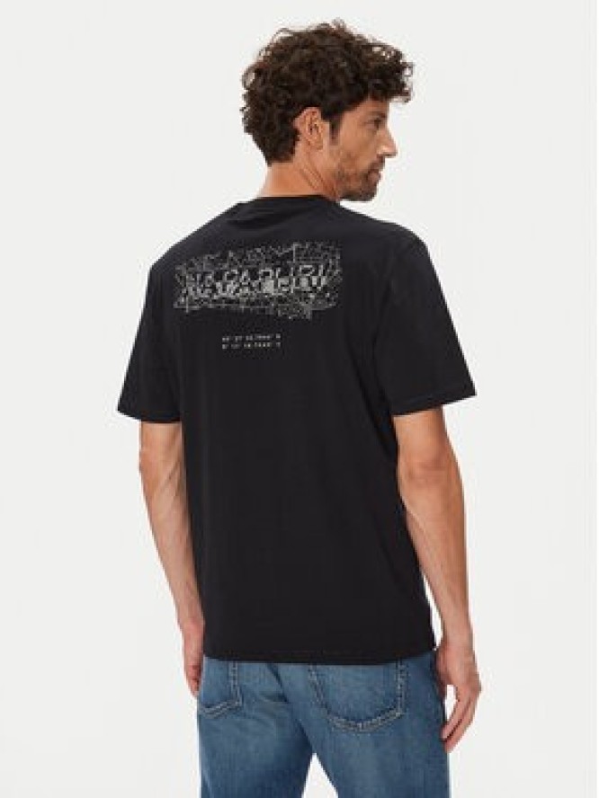 Napapijri T-Shirt S-Turrach NP0A893U Czarny Regular Fit