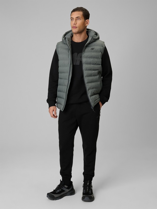 4F Bezrękawnik z wypełnieniem syntetycznym męski - zielony XXL