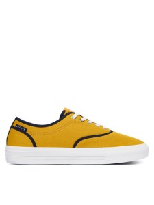 Tommy Hilfiger Tenisówki Th Vulc Cup Long Lace Canvas FM0FM05874 Żółty