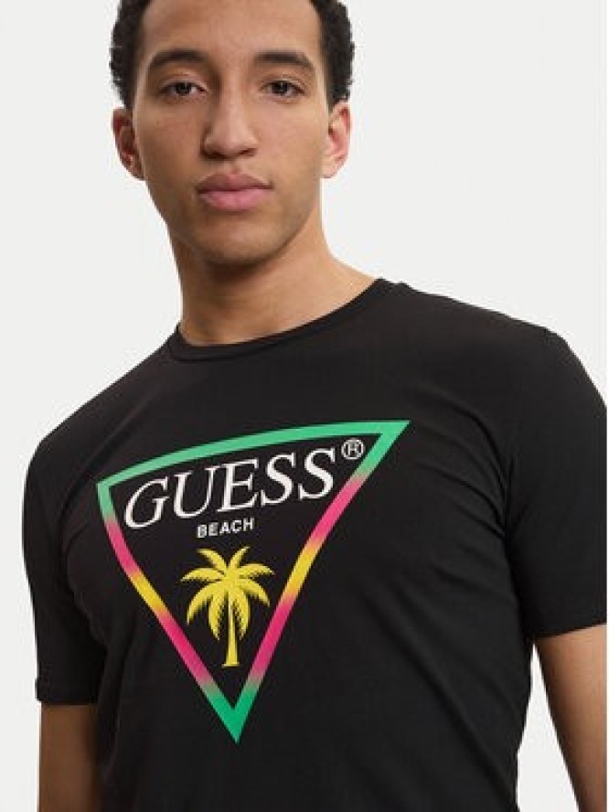 Guess T-Shirt F6GI09 J1314 Czarny Slim Fit