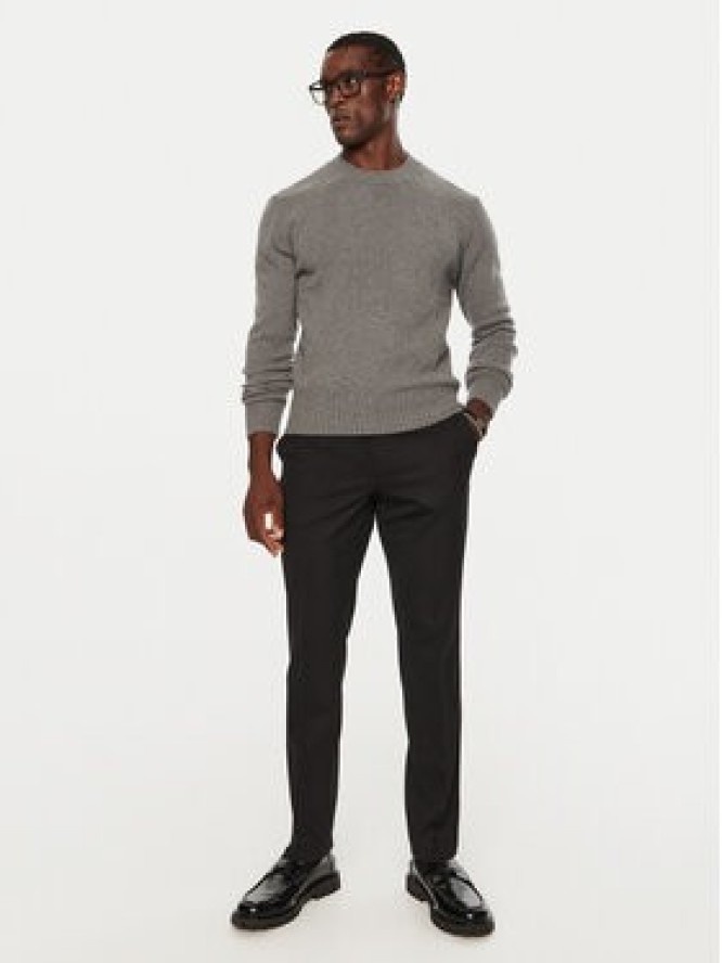 AMI Paris Sweter HKS057.005 Szary Regular Fit