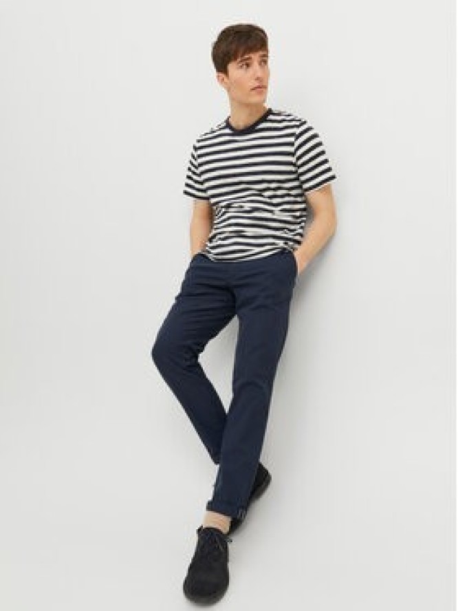 Jack & Jones Chinosy Marco 12206198 Granatowy Slim Fit