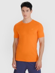 4F Koszulka do biegania szybkoschnąca męska - pomarańczowa L/XL