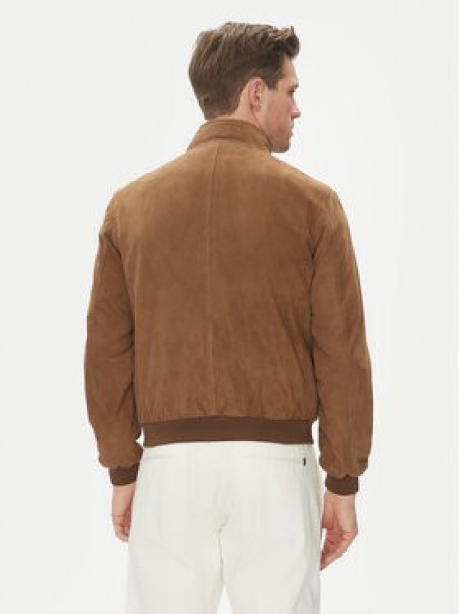 Serge Pariente Kurtka skórzana Expo Vs Beżowy Regular Fit