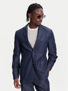 United Colors Of Benetton Marynarka 20QFUW01X Granatowy Regular Fit