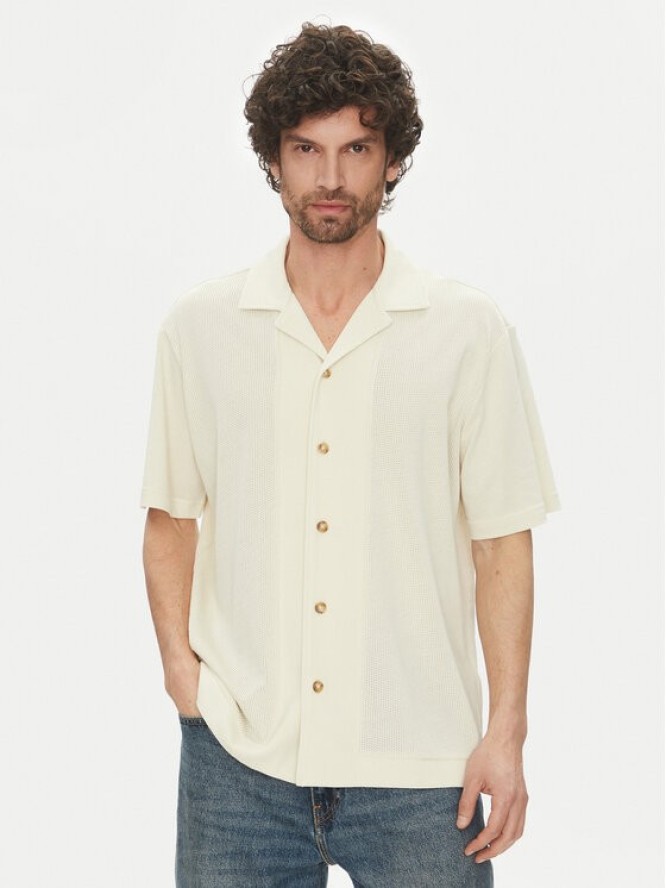 Liu Jo Koszula QA5153 J4929 11001 Écru Regular Fit