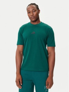 adidas T-Shirt Essentials Small Logo JF1096 Zielony Regular Fit