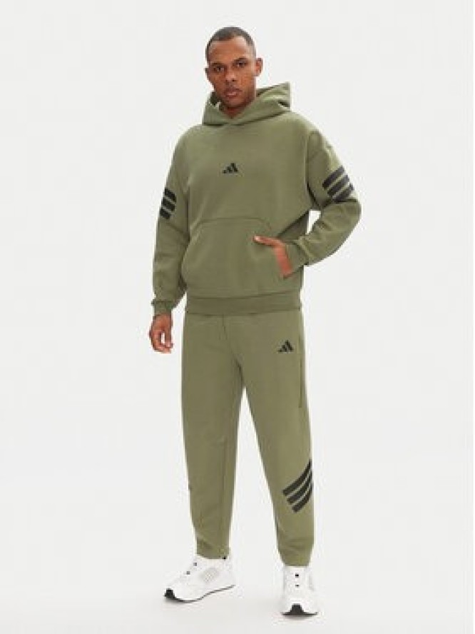 adidas Spodnie dresowe Future Icons 3-Stripes JD4891 Zielony Loose Fit