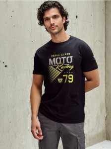 Bawełniana koszulka z krótkim rękawem - czarny