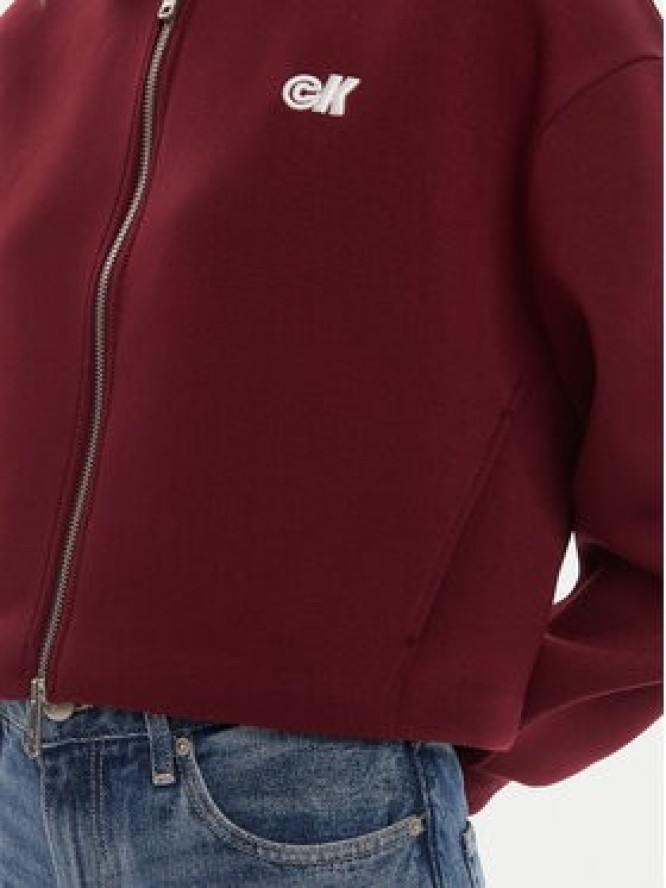 Calvin Klein Jeans Kurtka bomber LV047C524G Bordowy Oversize