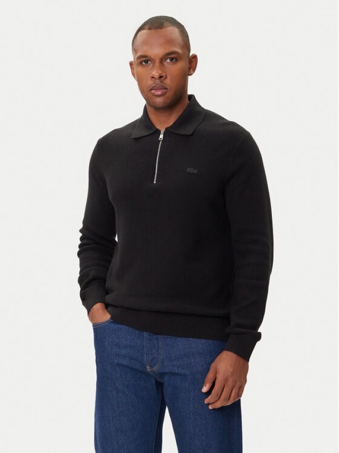 Lacoste Sweter AH5187 Czarny Regular Fit