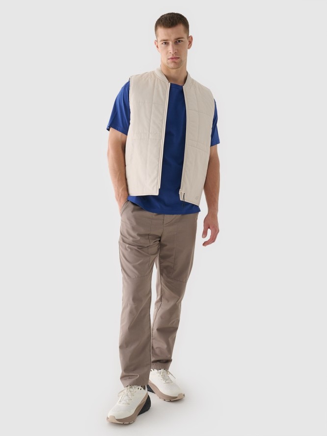 4F T-shirt oversize gładki męski - granatowy S