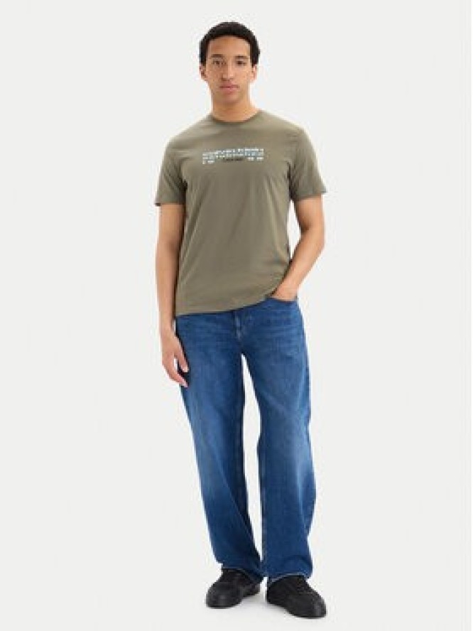 Calvin Klein Jeans T-Shirt SS 30s EU LV04RG800G Zielony ciemny Regular Fit
