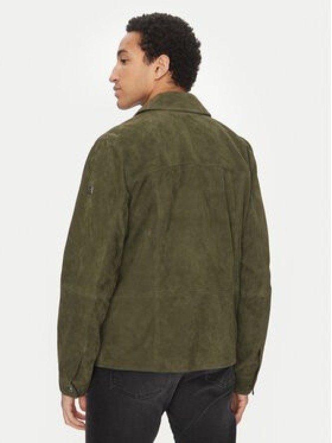 JOOP! Jeans Kurtka skórzana 15 Georg 80000766 Zielony Regular Fit