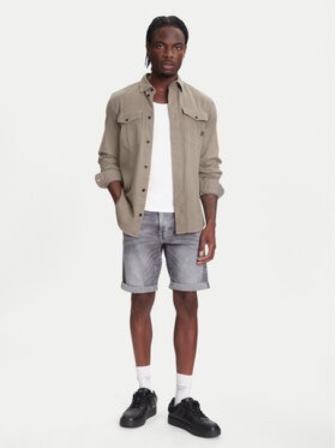 G-Star Raw Szorty jeansowe 3301 D10481-D535 Szary Slim Fit