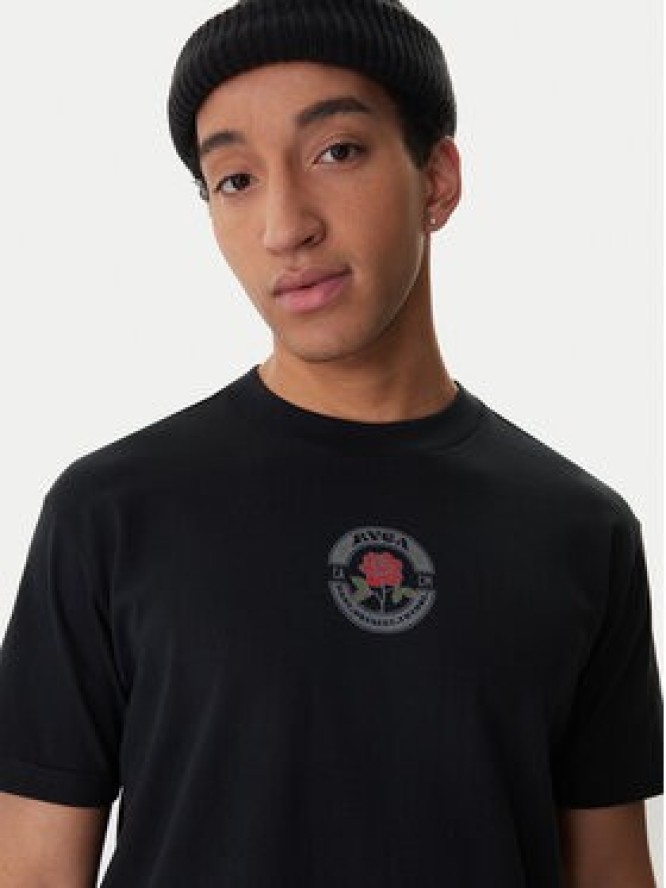 RVCA T-Shirt Roses Poster EVYZT00281 Czarny Regular Fit