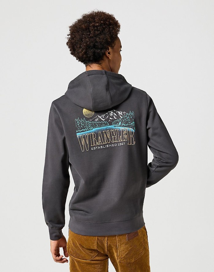 WRANGLER MĘSKA BLUZA HOODIE FADED BLACK 112357336 W6M9014116