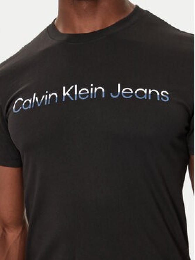 Calvin Klein Jeans T-Shirt Two Tone Institutional J30J325676 Czarny Regular Fit