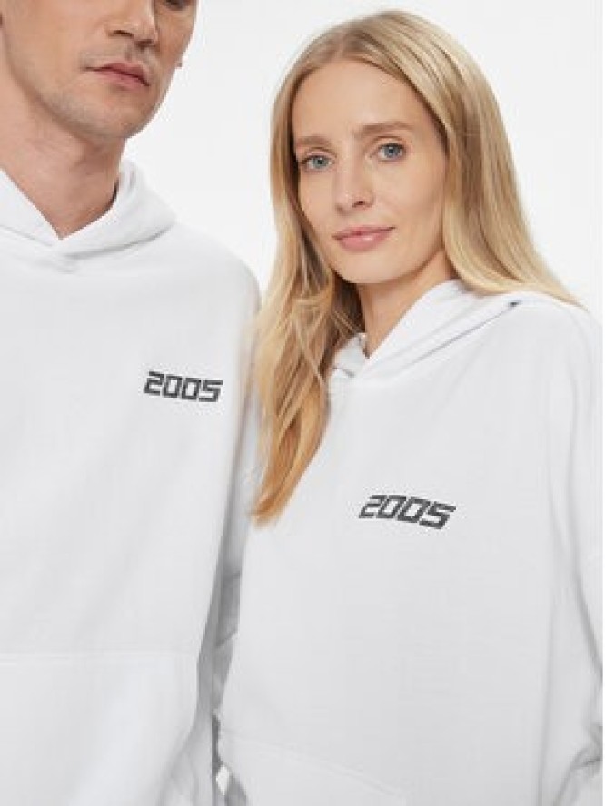 2005 Bluza Unisex Basic Biały Relaxed Fit