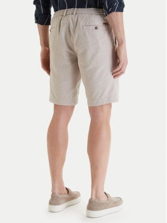 Bugatti Szorty materiałowe 1949-76419C Écru Regular Fit