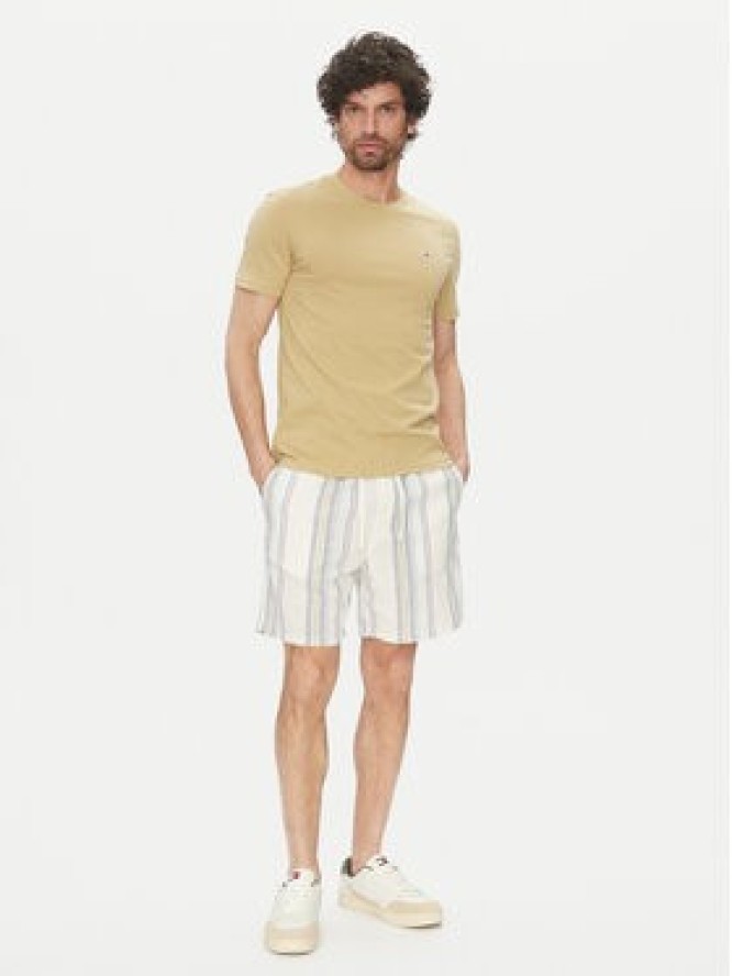 Tommy Jeans Szorty materiałowe DM0DM21948 Écru Regular Fit