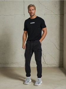 Jeansy jogger - czarny