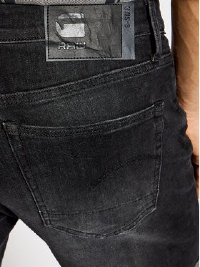 G-Star Raw Szorty jeansowe 3301 Slim ½ D10481-A634-9887 Czarny Slim Fit