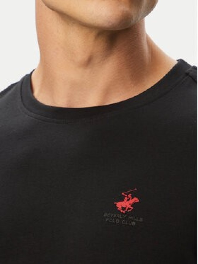Beverly Hills Polo Club T-Shirt P-SS26M-TS5022 Czarny Regular Fit