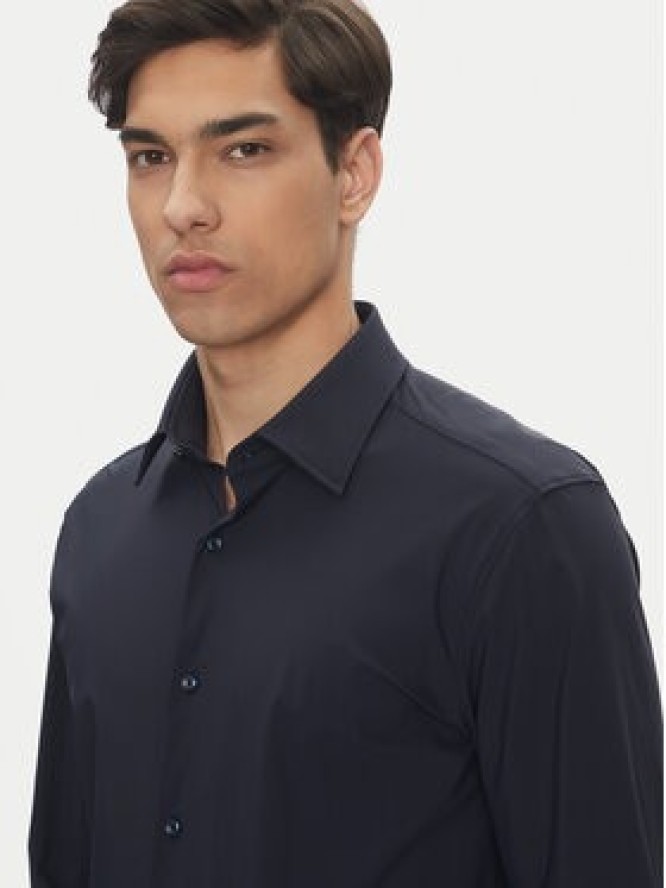 BOSS Koszula P-Hank 50539391 Granatowy Slim Fit