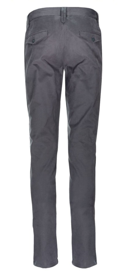 Spodnie Szare Męskie, Casualowe, Chinosy z Elastanem, Zwężana Nogawka -QUICKSIDE