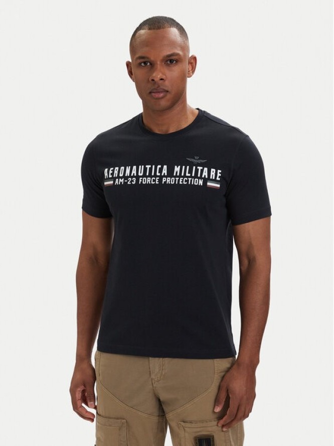 Aeronautica Militare T-Shirt 261TS1942UJ00538 Granatowy Regular Fit